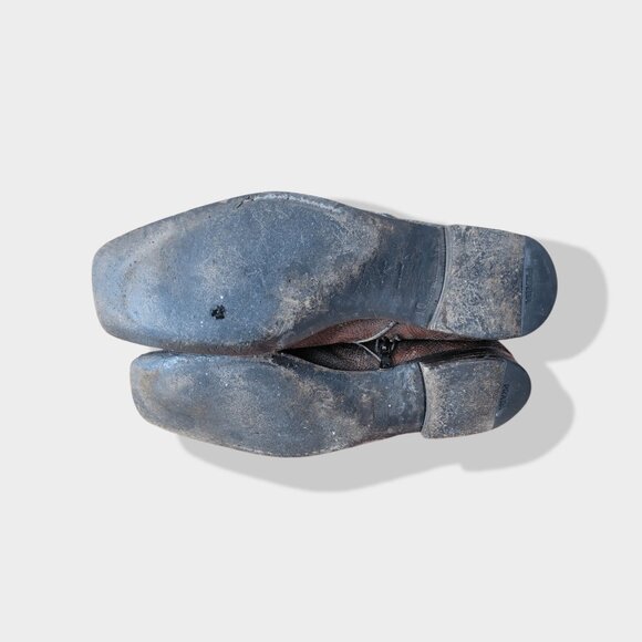 Prada Leather Boots 10 US 11 Brown Soft Flowers Cotto Embroidered - Picture 7 of 14